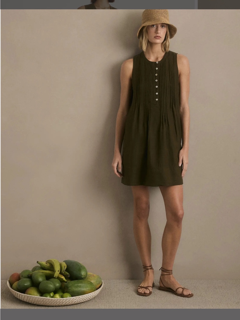 Quince 100% European Linen Sleeveless Swing Dress, NWT, M